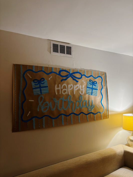 classic happy birthday banner